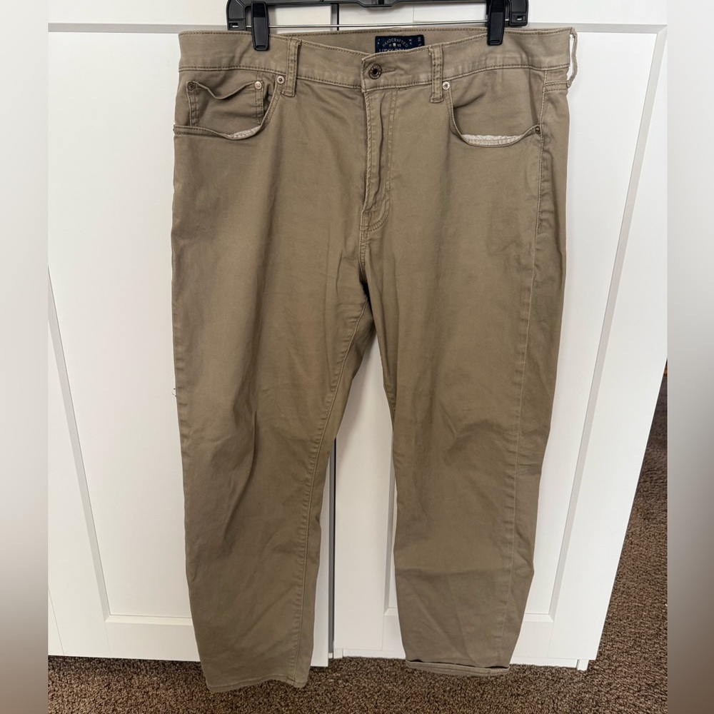 Lucky Brand Brown/Tan Stretch Pants, 38/30